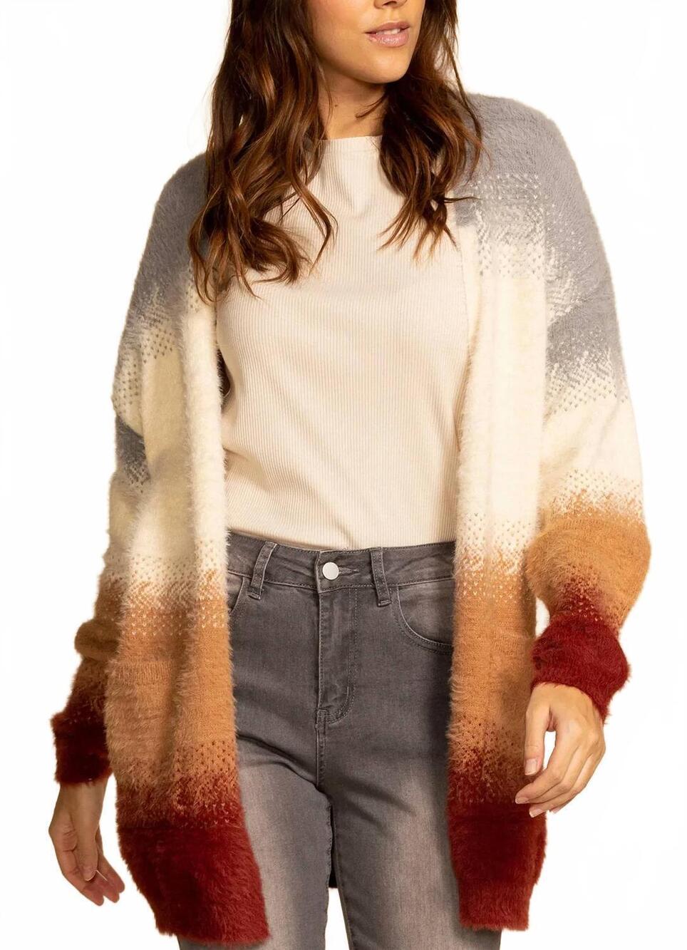 NEW PINK MARTINI valerie cardigan in multi stripe